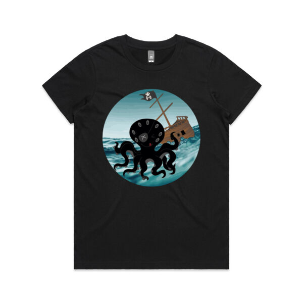 HAPPY KRAKEN - AS Colour - Women's Maple Crew Tee Thumbnail