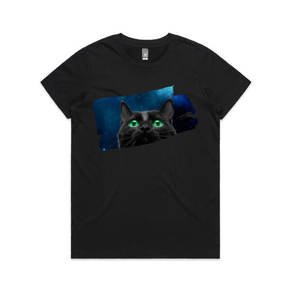stephs cat black cat universe - AS Colour - Women's Maple Crew Tee Thumbnail
