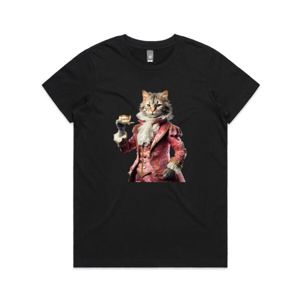 Victorian Tea Cat - AS Colour - Women's Maple Crew Tee Thumbnail