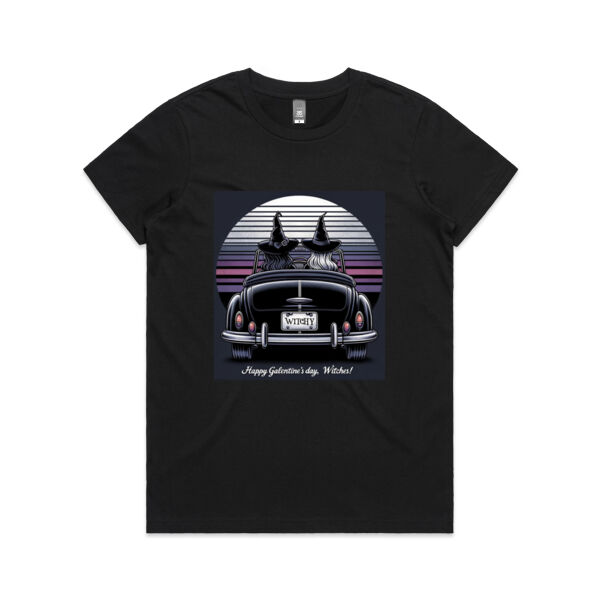 WITCHY GALENTINES DAY ROAD TRIP T-SHIRT #1 - AS Colour - Women's Maple Crew Tee Thumbnail